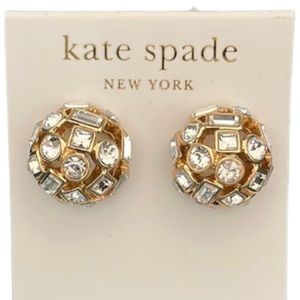 Kate Spade Kaleidoball Earrings, 14K gold filled with CZ stones